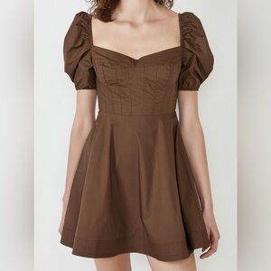 Bardot The Corset Puff Sleeve Minidress